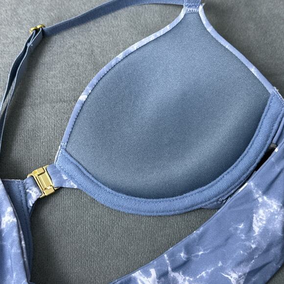 Pepper Racerback Lift Up Bra Marble Sky Blue Size 32AA Underwire New NWT Front - Picture 7 of 9